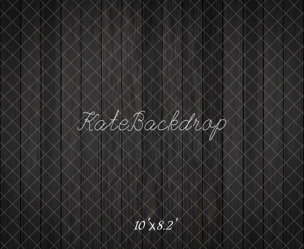 Kate Bois Noir Lignes Verticales Sol Toile de fond conçue par kate image - Kate Backdrop FR