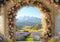 Kate Arc de Fleurs Vue Montagne Toile de fond conçue par Mini MakeBelieve
