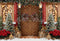 Kate Noël Porte Sapins Lumières Neige Toile de fond conçue par Emetselch - Kate Backdrop FR