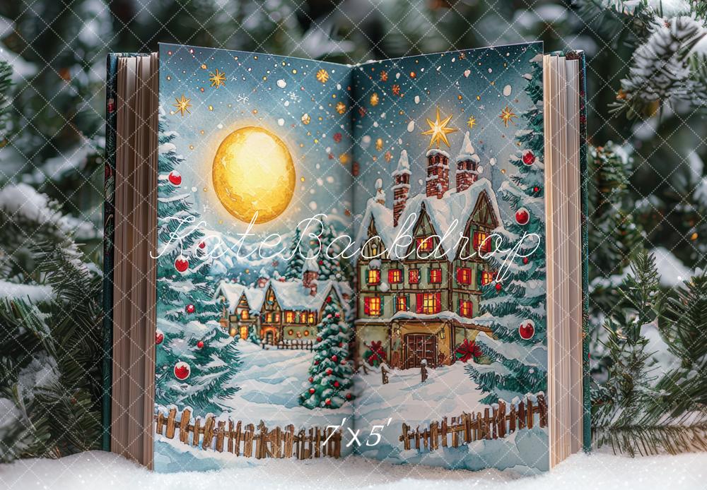 Kate Noël Livre Contes de fées Neige Toile de fond conçue par Mini MakeBelieve - Kate Backdrop FR