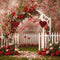 Kate Jardin Saint Valentin Arche Fleurs Toile de fond conçue par Emetselch