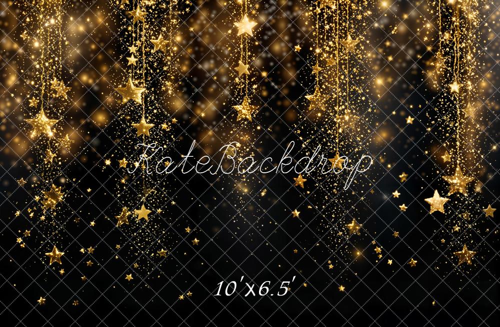 Kate Abstrait Étoiles Doré Paillettes Toile de fond conçue par Emetselch - Kate Backdrop FR