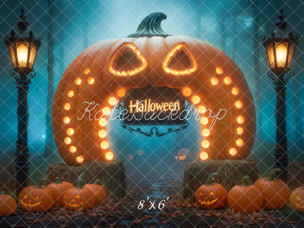 Kate Halloween Citrouille Arche Lampadaires Toile de fond conçue par Emetselch - Kate Backdrop FR