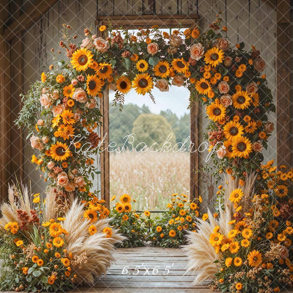 Kate Automne Arc Tournesol Rustique Toile de fond conçue par Mini MakeBelieve