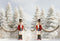 Kate Noël Soldats Casse-Noisette Sapins Neige Toile de fond conçue par Emetselch