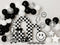 Kate Anniversaire Damier Sourire Noir Blanc Toile de fond conçue par Patty Roberts