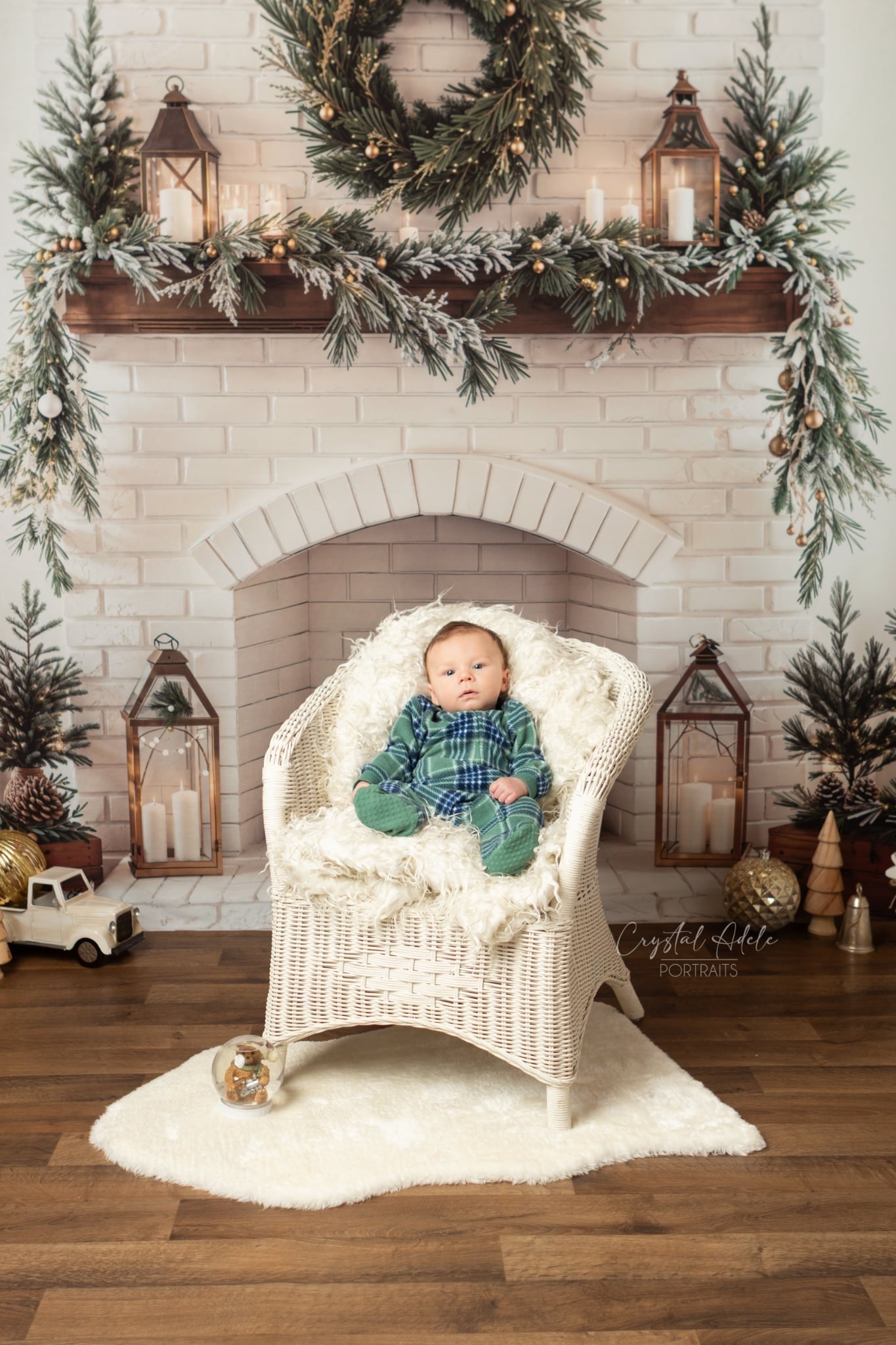 Kate Noël Cheminée Sapin Bougie Toile de fond conçue par Emetselch