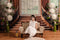 Kate Rétro Fenêtre Escalier Fleurs Printemps Toile de fond conçue par Mini MakeBelieve - Kate Backdrop FR