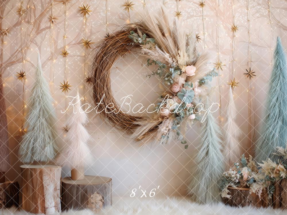 Kate Forêt Couronne Fleurs Pastel Toile de fond conçue par Patty Roberts - Kate Backdrop FR