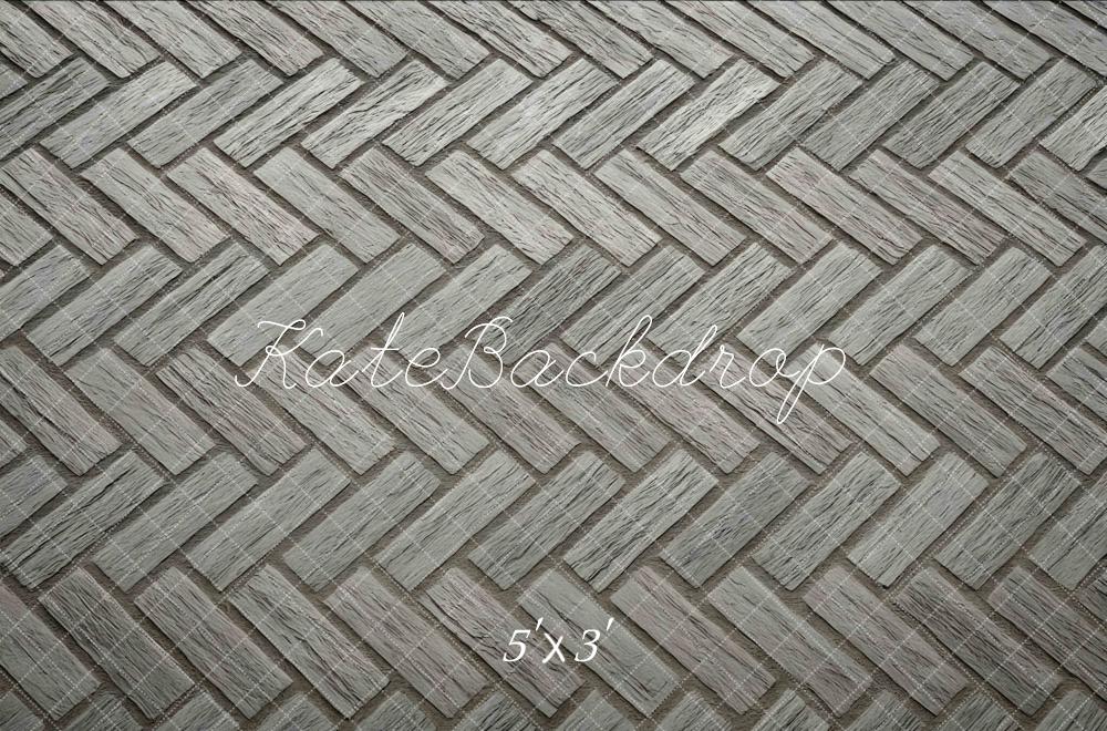 Kate Bois Parquet Gris Sol Toile de fond conçue par Mini MakeBelieve - Kate Backdrop FR