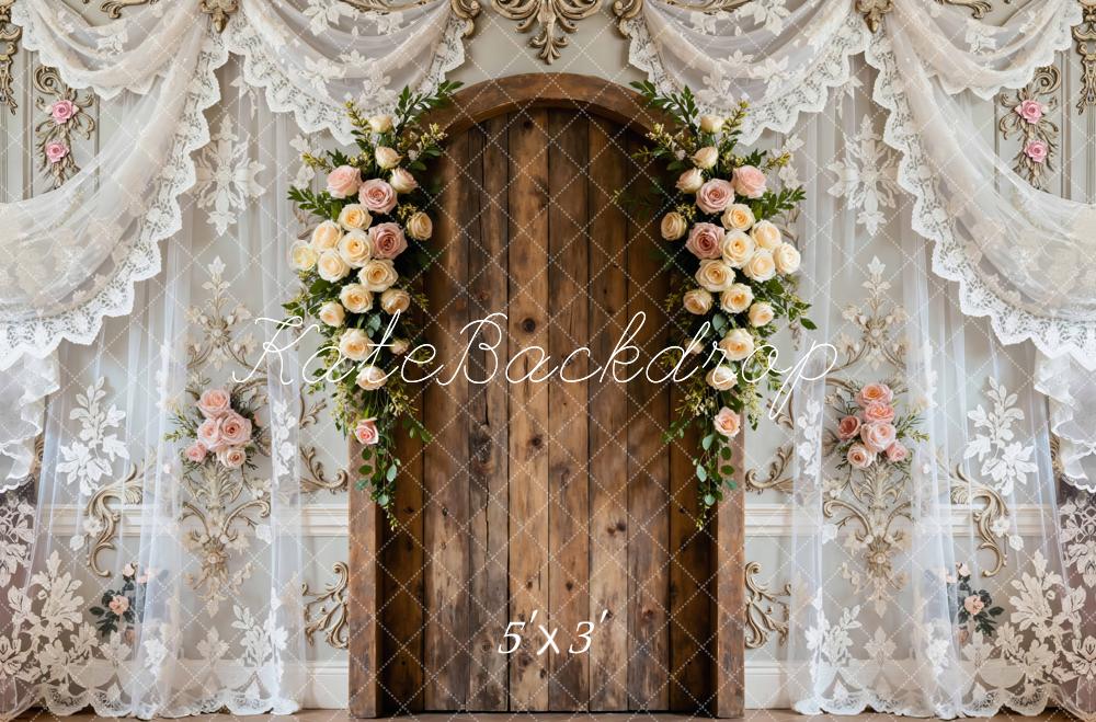 Kate Fleurs Arche Mariage Rideaux Toile de fond conçue par Mini MakeBelieve - Kate Backdrop FR
