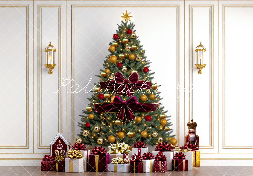 Kate Sapin de Noël Cadeaux Décor Mur Rétro Toile de fond conçue par Mini MakeBelieve