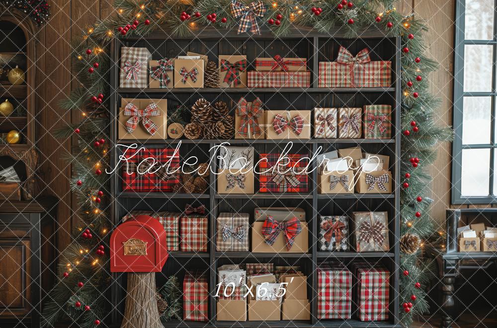 Kate Noël Cadeaux Boîte aux Lettres Toile de fond conçue par Mini MakeBelieve - Kate Backdrop FR