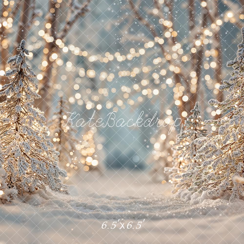 Kate Hiver Forêt Neige Lumières Toile de fond conçue par Emetselch - Kate Backdrop FR