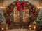 Kate Noël Arche Sapin Lumière Toile de fond en Laine conçue par Emetselch - Kate Backdrop FR