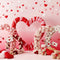Kate Saint Valentin Cœurs Lettres Ballons Toile de fond conçue par Patty Roberts - Kate Backdrop FR