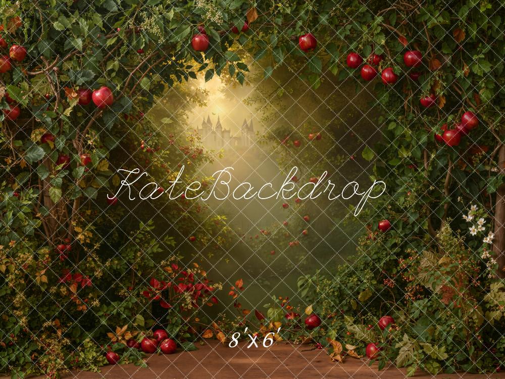Kate Forêt Pommes Château Lumière Toile de fond en Laine conçue par Emetselch - Kate Backdrop FR