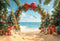Kate Noël Plage Sapins Cadeaux Toile de fond en Laine conçue par Emetselch
