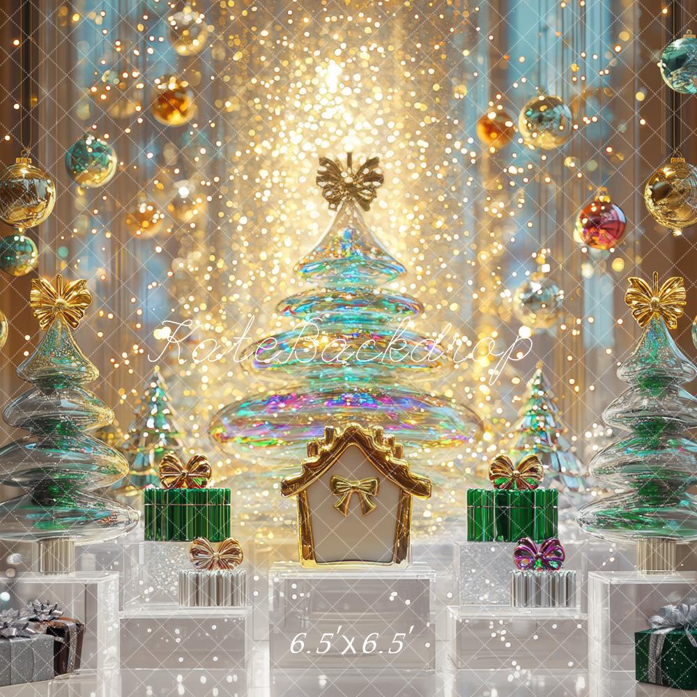Kate Sapins de Noël Lumière Décorations Toile de fond conçue par Mini MakeBelieve - Kate Backdrop FR
