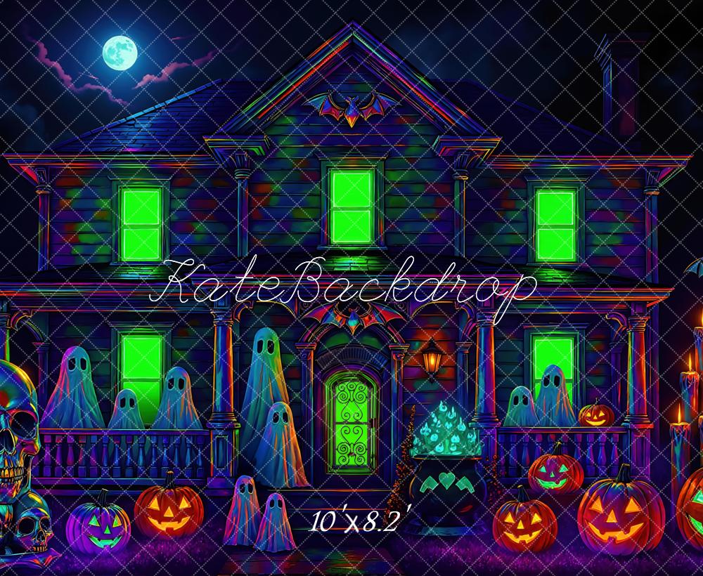 Kate Halloween Maison Hantée Fantômes Toile de fond conçue par Mini MakeBelieve - Kate Backdrop FR