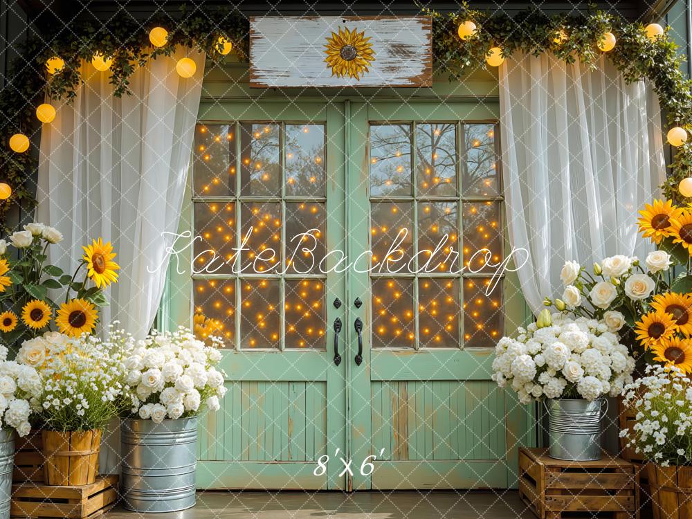 Kate Automne Fleurs Porte Lumières Toile de fond conçue par Mini MakeBelieve
