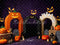 Kate Halloween Citrouille Arches Fantômes Toile de fond conçue par Patty Roberts