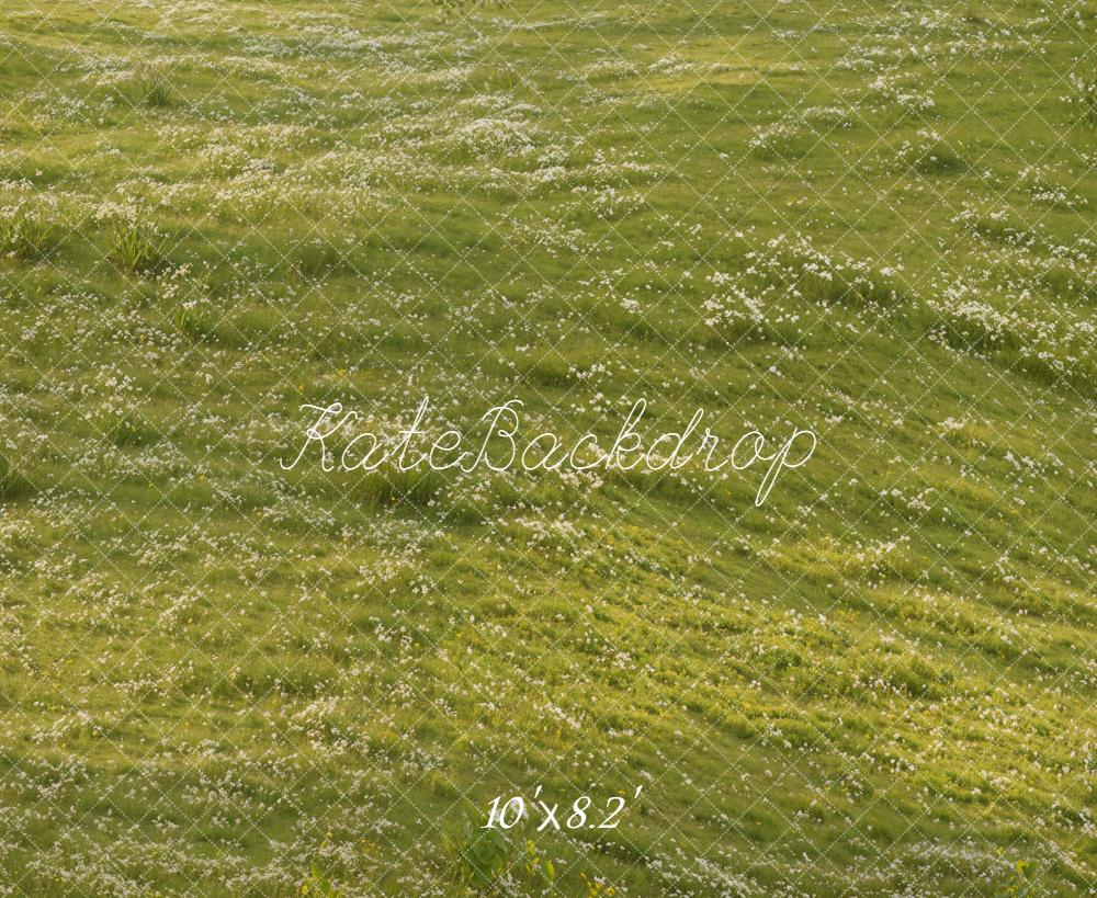 Kate Prairie Herbe Fleurs Sol Toile de fond en Laine conçue par Emetselch - Kate Backdrop FR