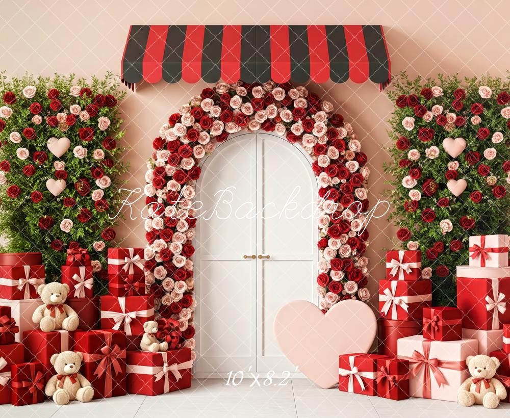 Kate Saint Valentin Arche Fleurs Cadeaux Toile de fond en Polar conçue par Patty Roberts