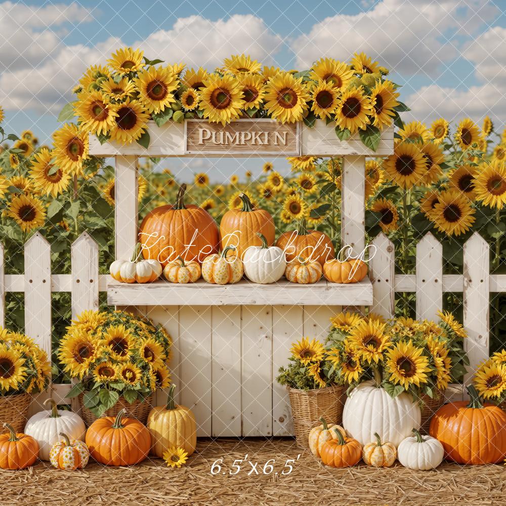 Kate Automne Tournesols Citrouilles Stand Toile de fond conçue par Emetselch - Kate Backdrop FR