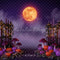 Kate Halloween Citrouilles Lune Lanternes Toile de fond conçue par Patty Roberts