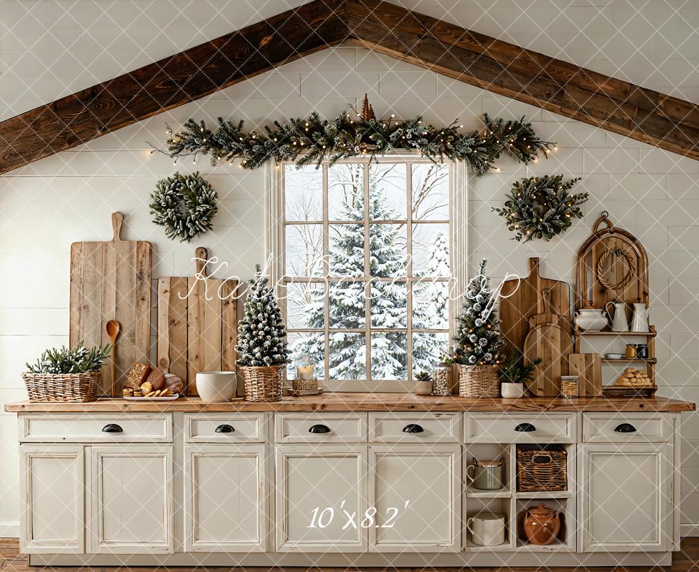 Kate Noël Cuisine Fenêtre Placard Toile de fond en Laine conçue par Emetselch