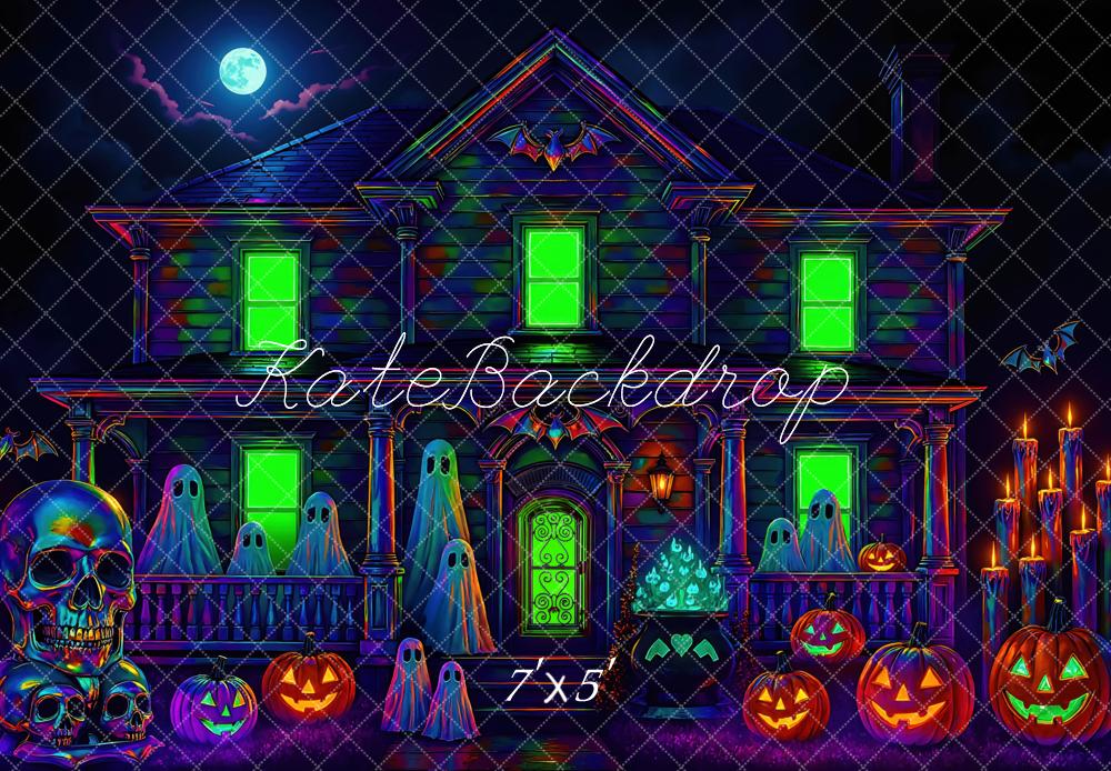 Kate Halloween Maison Hantée Fantômes Toile de fond conçue par Mini MakeBelieve - Kate Backdrop FR