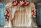 Kate Arche Fleurs Roses Drapé Toile de fond conçue par Mini MakeBelieve