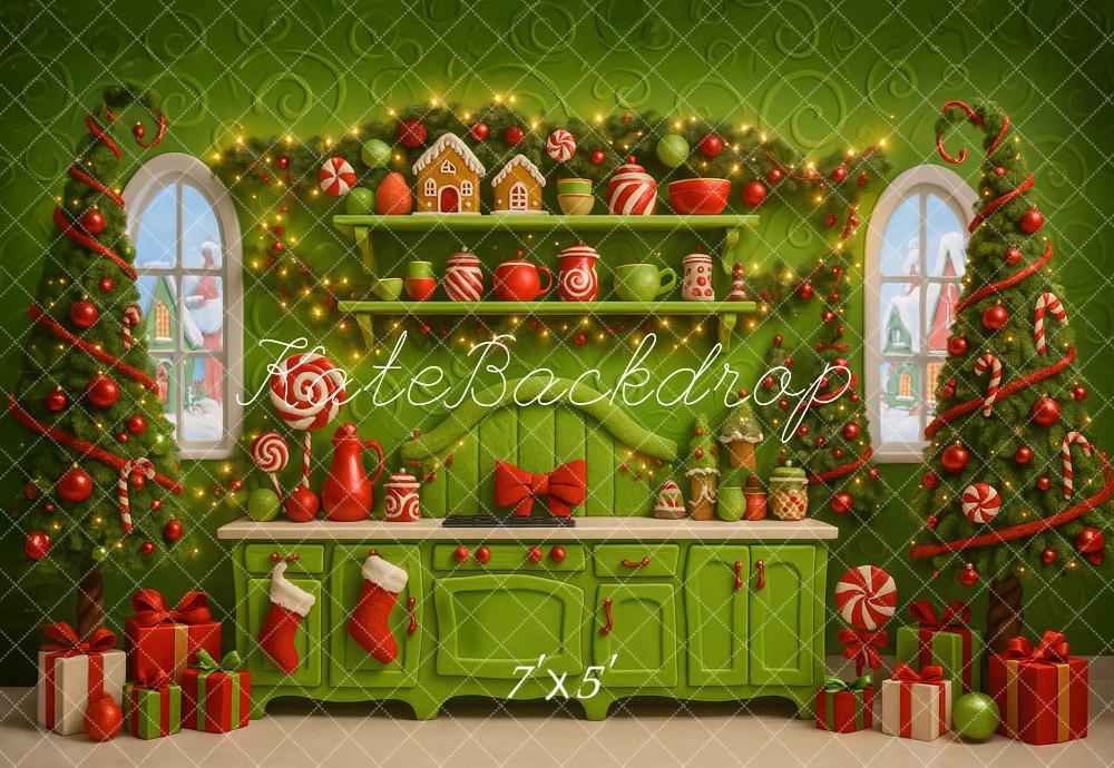 Kate Noël Cuisine Sapins Cadeaux Toile de fond conçue par Ashley Paul
