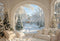 Kate Hiver Salon Noël Fenêtre Neige Toile de fond conçue par Emetselch - Kate Backdrop FR