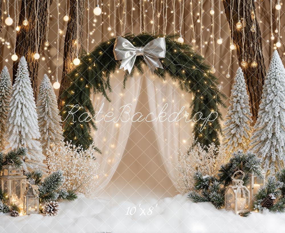 Kate Noël Arche Neige Lumière Toile de fond en Laine conçue par Emetselch - Kate Backdrop FR