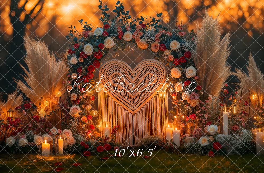 Kate Saint Valentin Arche Fleurs Macramé Toile de fond conçue par Emetselch