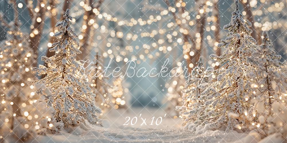 Kate Hiver Forêt Neige Lumières Toile de fond conçue par Emetselch - Kate Backdrop FR