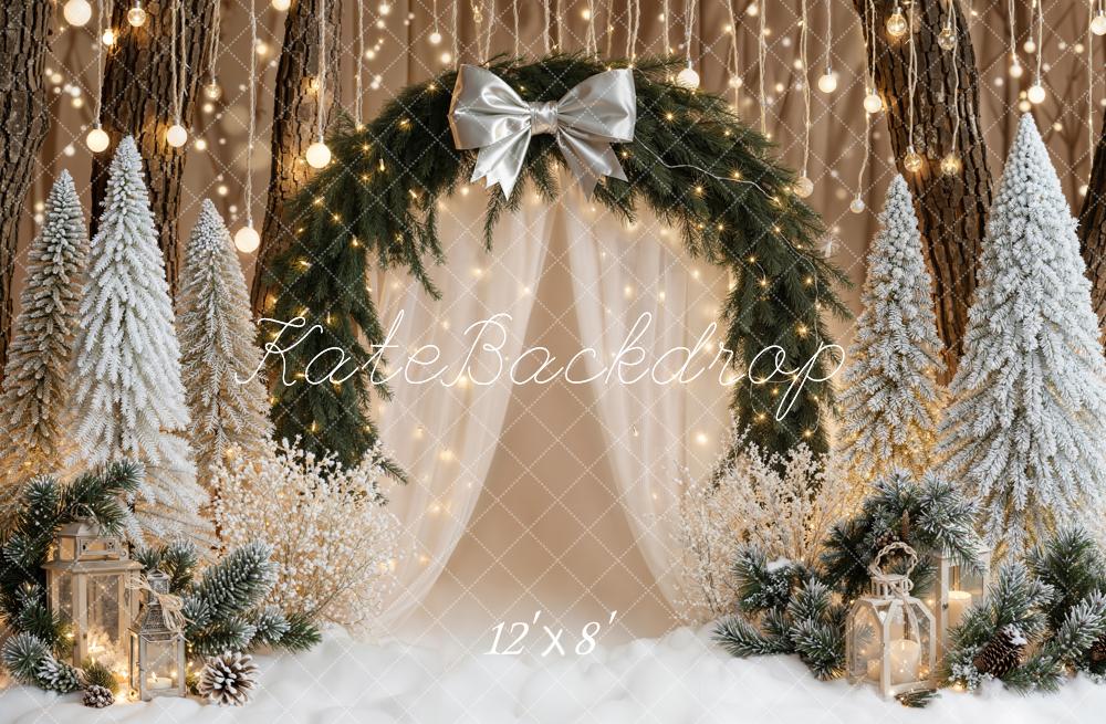 Kate Noël Arche Neige Lumière Toile de fond en Laine conçue par Emetselch - Kate Backdrop FR