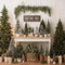 Kate Noël Sapins Lanternes Mur en Bois Toile de fond conçue par Emetselch