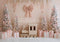 Kate Noël Sapins Cadeaux Train Rose Toile de fond conçue par Patty Roberts