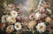 Kate Fleurs Portrait Vintage Pastel Toile de fond en Laine conçue par Emetselch