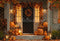 Kate Halloween Citrouilles Feuilles Maison Toile de fond conçue par Emetselch - Kate Backdrop FR