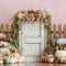 Kate Automne Citrouilles Fleurs Clôture Porte Toile de fond conçue par Emetselch - Kate Backdrop FR