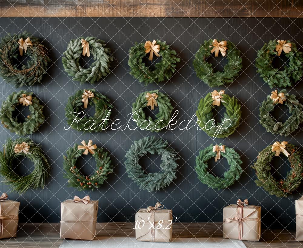 Kate Noël Couronnes Cadeaux Bois Toile de fond conçue par Patty Roberts - Kate Backdrop FR