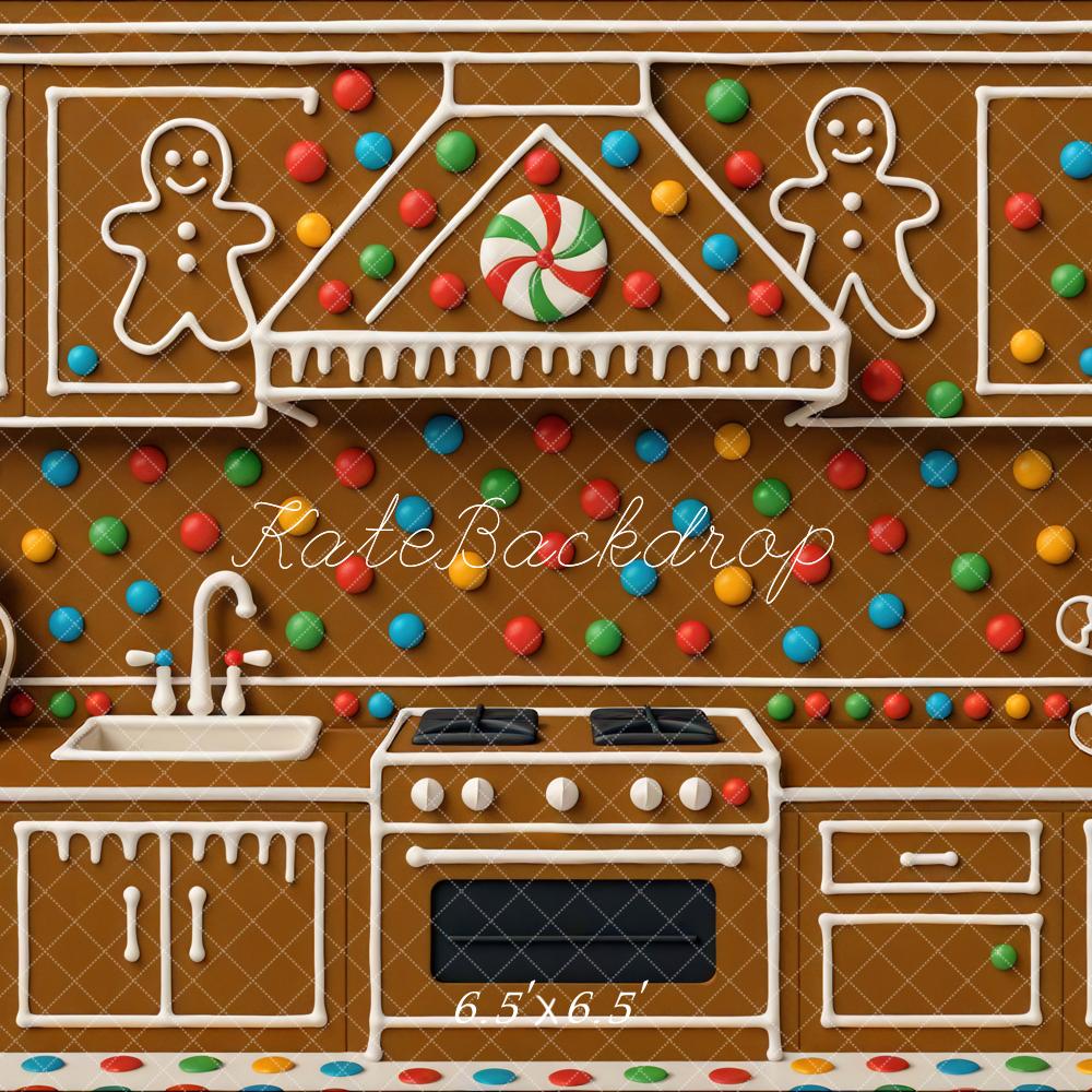 Kate Noël Cuisine Pain d'Épice Décorations Toile de fond conçue par Mini MakeBelieve - Kate Backdrop FR