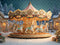 Kate Noël Carrousel Hiver Lumière Toile de fond en Laine conçue par Emetselch - Kate Backdrop FR