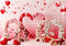 Kate Saint Valentin Cœurs Lettres Ballons Toile de fond conçue par Patty Roberts - Kate Backdrop FR