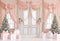 Kate Noël Rose Sapins Cadeaux Toile de fond en Laine conçue par Emetselch - Kate Backdrop FR