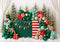 Kate Noël Ballons Sapin Rayures Toile de fond conçue par Mini MakeBelieve - Kate Backdrop FR